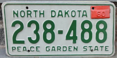 dakota license north plates 1911 1960